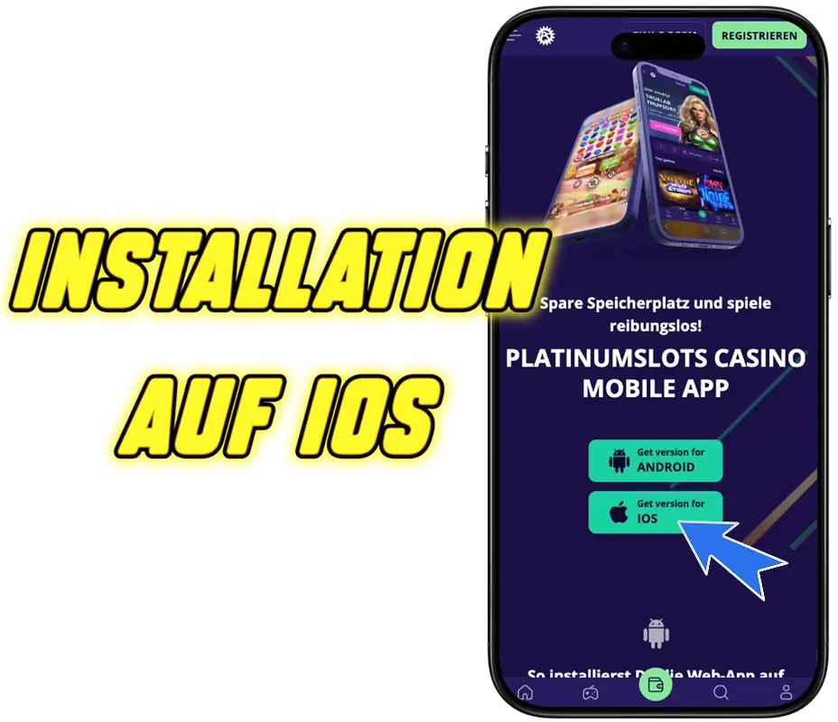 PlatinumSlots Anwendung für iOS